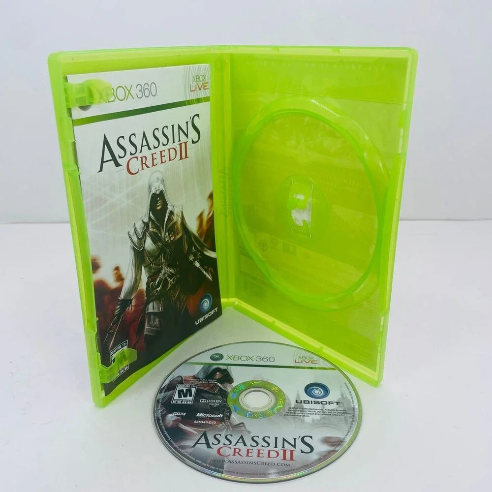 Assassin's Creed II (Microsoft Xbox 360, 2009) Complete W/ Manual